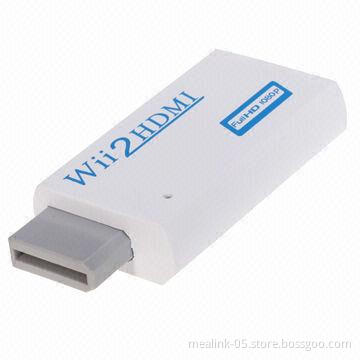 Wii to HDMI® Converter with Plug-and-play Function, Sized 34 x 73 x 14mm, 2W Power Consumption